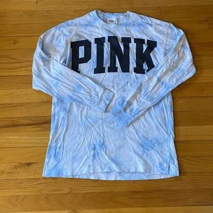 PINK tie dye long sleeved shirt
